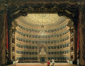 La Scala, Milano, durante una rappresentazione
